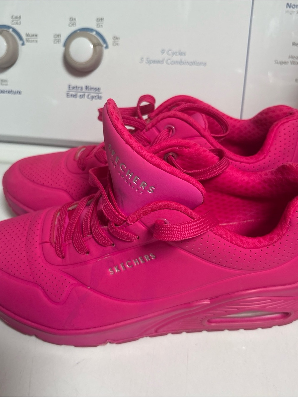 Skechers Bright Pink Women's Lace-Up Sport Sneakers